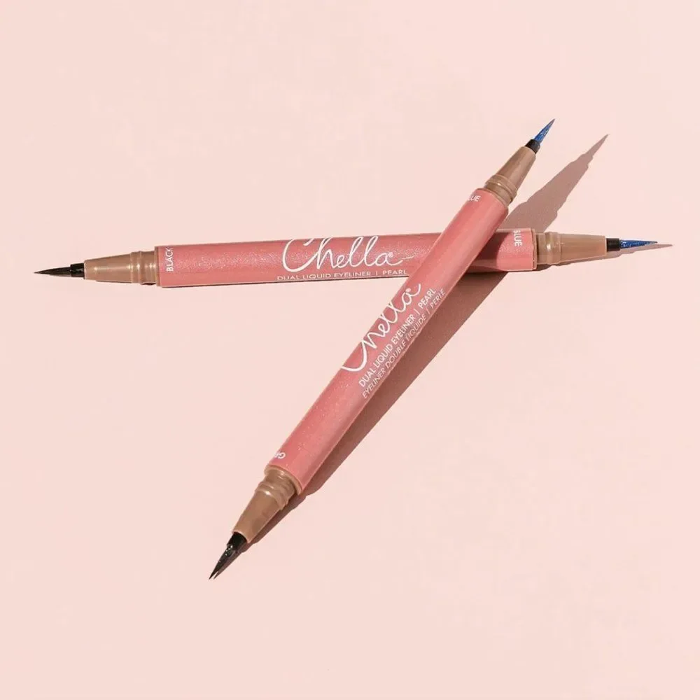 NIB Chella Dual Liquid Eyeliner in Pearl Dark Blue & Black - Picture 8 of 12